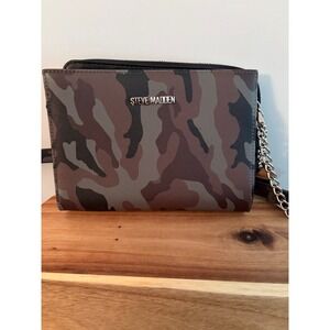 Steve Madden Camo Camouflage Crossbody Wallet Clutch Bag EUC